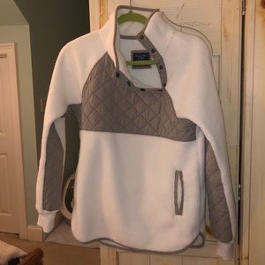 Cozy white & grey athletic fleece